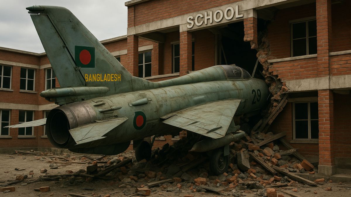 Bangladesh Air Force’s F-7 Crashes Into School; 20 Killed, Over 150 Injured