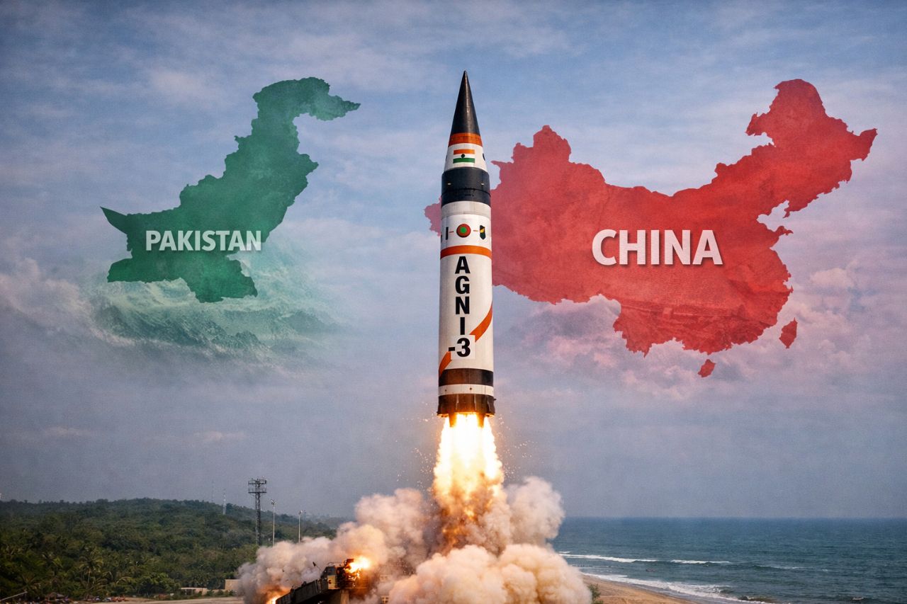India Successfully Test-Fires Agni-3 Nuke-Capable Missile, Showcases Capability To Hit Inside Pakistan, China